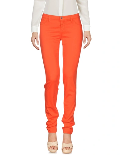 Shop Armani Jeans Casual Pants In Red