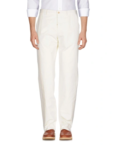 Shop Helmut Lang Casual Pants In Ivory