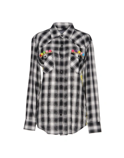 Shop Forte Couture Checked Shirt In Black