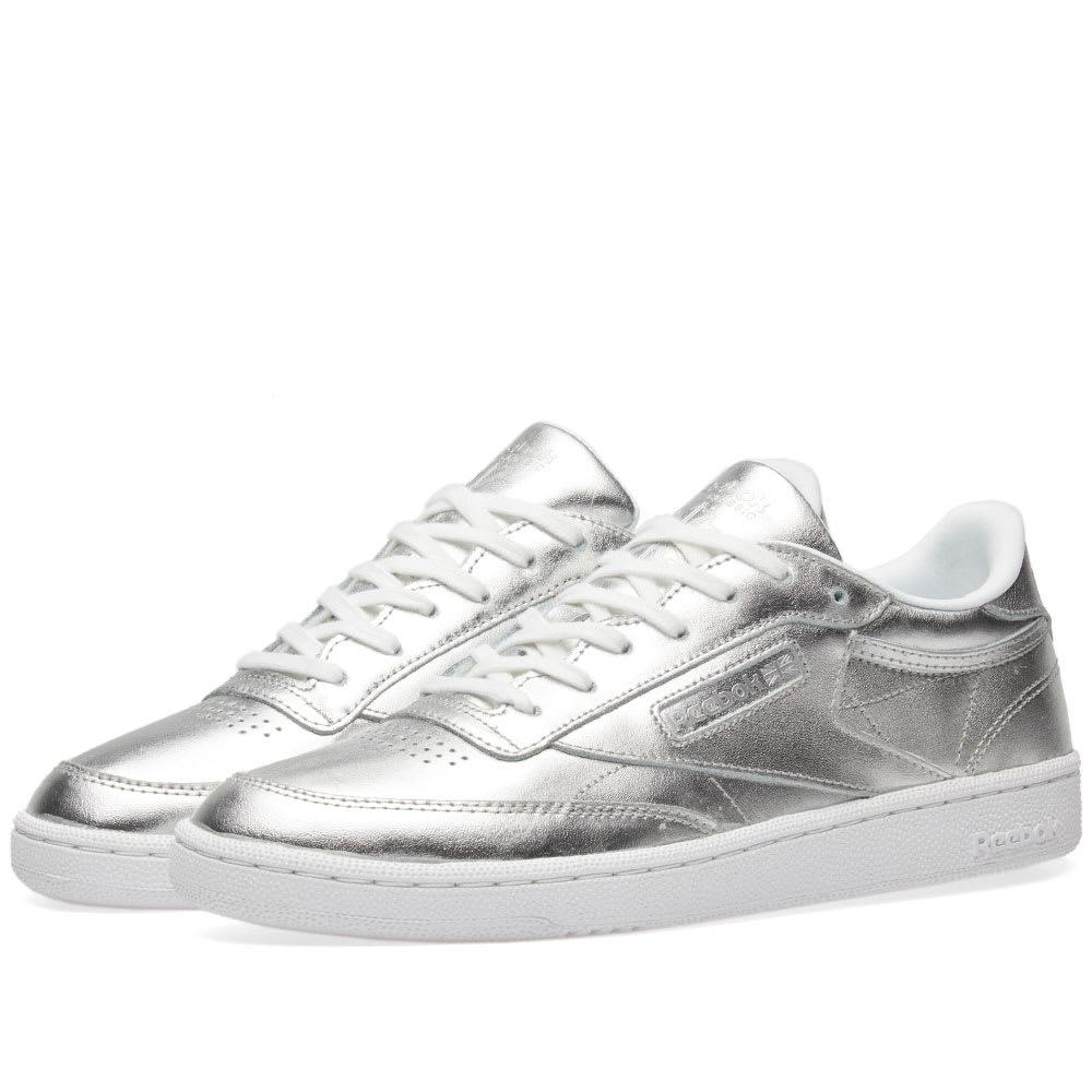 reebok club c 85 shine silver