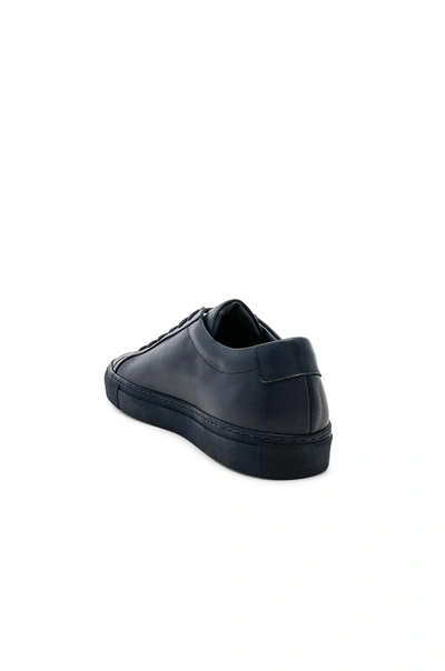 Shop Common Projects Leather Original Achilles Low In Navy