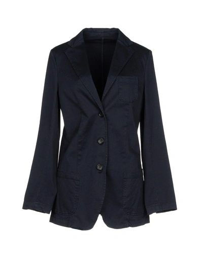 Shop Alberto Biani Blazer In Dark Blue