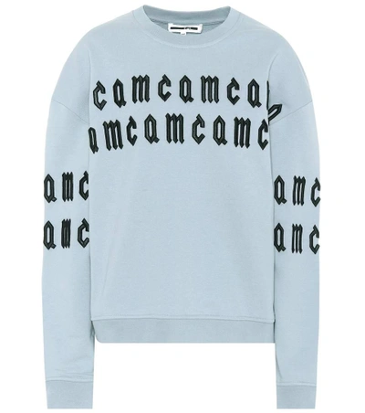 Shop Mcq By Alexander Mcqueen Embroidered Cotton Sweatshirt In Grey