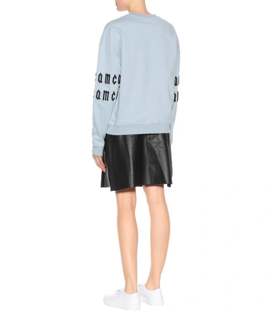 Shop Mcq By Alexander Mcqueen Embroidered Cotton Sweatshirt In Grey