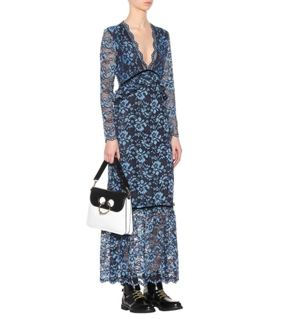 Ganni Flynn Lace Maxi Dress In Blue | ModeSens