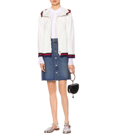 Shop Moncler Cleo Hooded Jacket In White