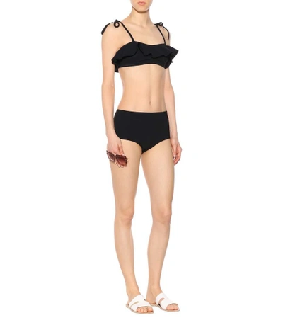 Shop Karla Colletto Zaha Bikini Top In Black