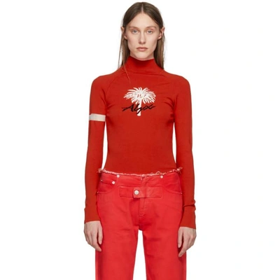 Shop Alyx 1017  9sm Red Logo Turtleneck In 033 Red