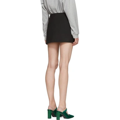 Shop Alyx Black Wool Miniskirt In 001 Black