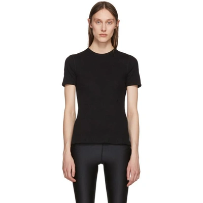 Shop Alyx 1017  9sm Black Ribbed T-shirt In 001 Black