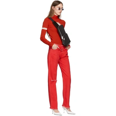 Shop Alyx 1017  9sm Red Straight Leg Jeans In 033 Red