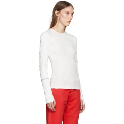 Shop Alyx White Long Sleeve Ribbed T-shirt