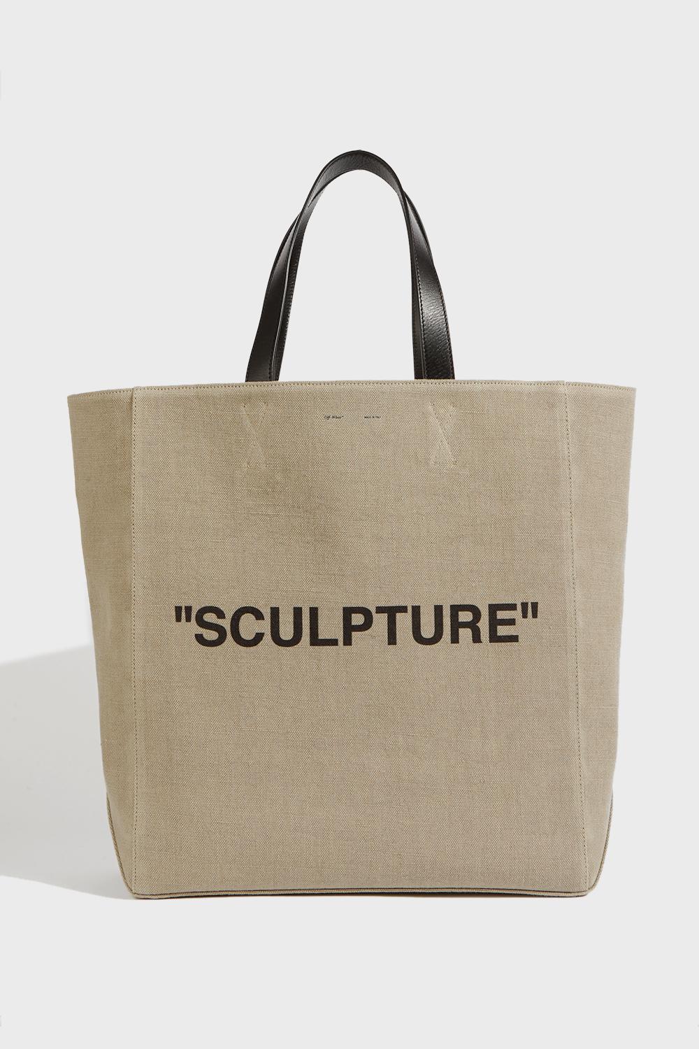 Off-white Sculpture Tote Bag In Beige | ModeSens