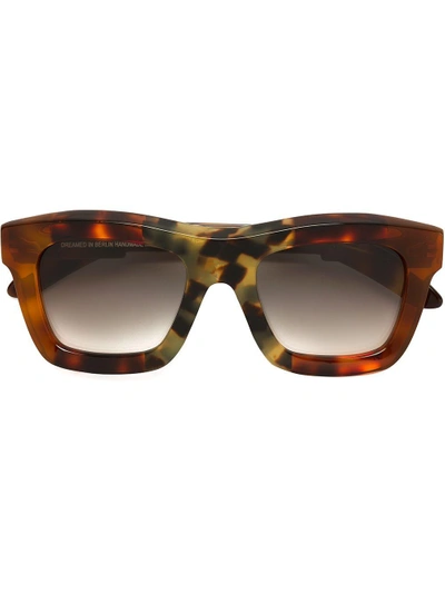 Shop Kuboraum 'c7' Sunglasses In Brown
