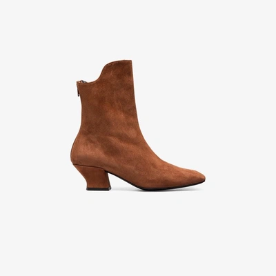 Shop Dorateymur Brown Han 50 Suede Ankle Boots