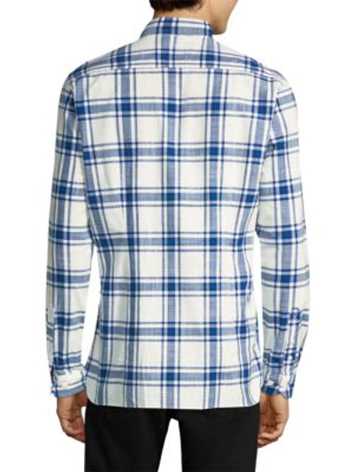 Shop Barbour Elver Cotton Button-down Shirt In Willow Gre