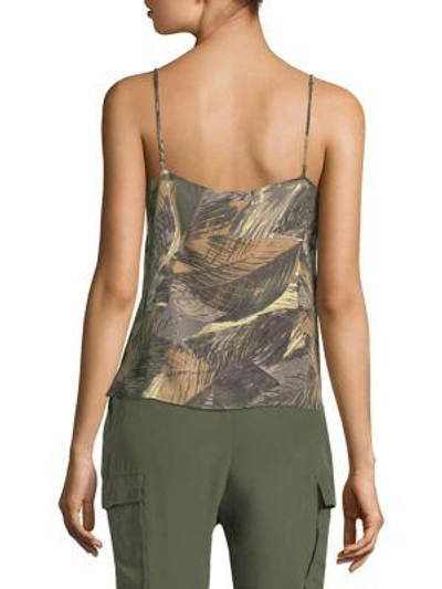 Shop L Agence Jane Palm Print Tank In Rutabaga Multi