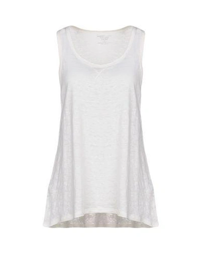 Shop Majestic Tank Tops In Ivory