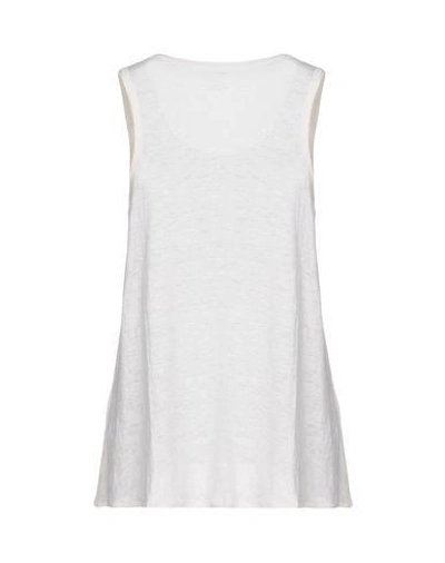 Shop Majestic Tank Tops In Ivory
