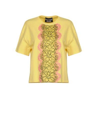 Shop Boutique Moschino Sweaters In Yellow