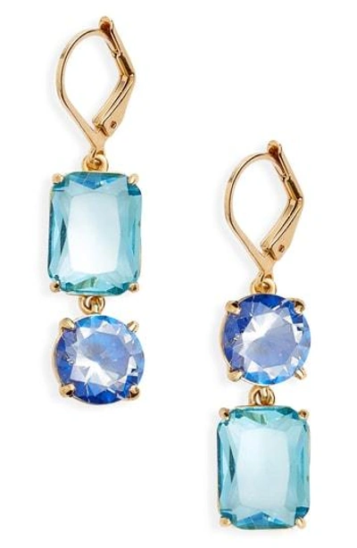 Shop Kate Spade Shine On Mismatched Drop Earrings In Blue Multi