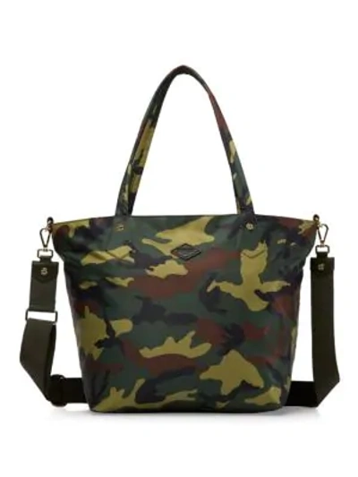 Shop Mz Wallace Camouflage-print Tote In Dark Blue