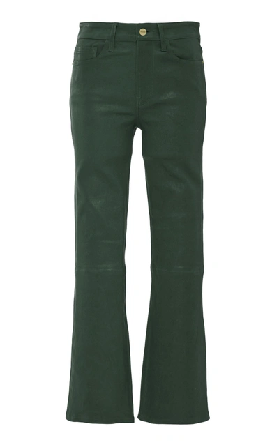 Shop Frame Le Crop Mini Boot Pant In Green