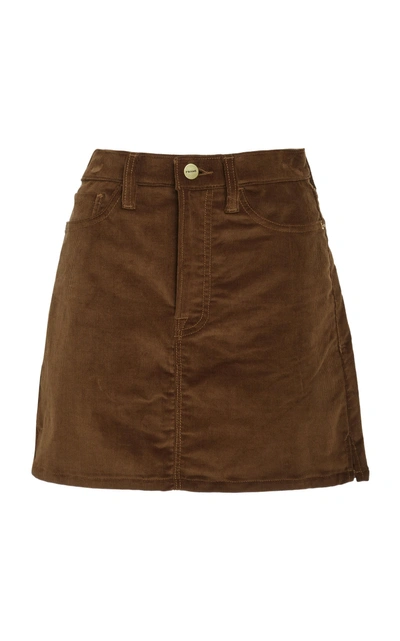 Shop Frame Le Mini Skirt In Brown