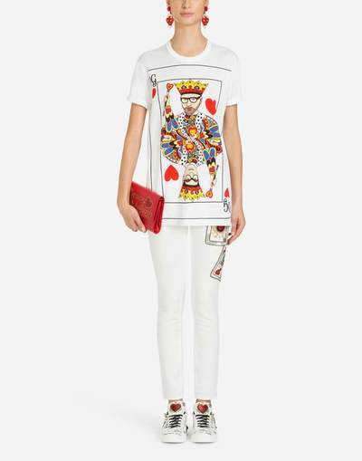 Shop Dolce & Gabbana Pretty Fit Jeans In Stretch Denim In White