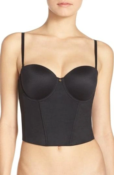 Shop Betsey Johnson Forever Perfect Convertible Underwire Bustier In Raven Black