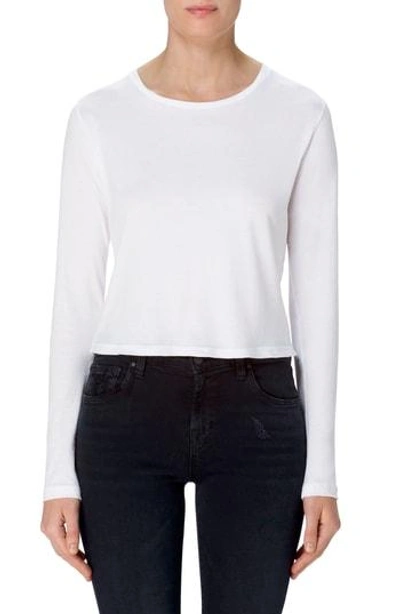 Shop J Brand Carolina Long Sleeve Crop Tee In White