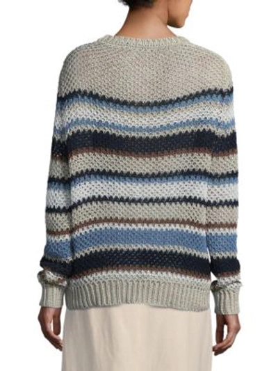 Shop Weekend Max Mara Striped Sweater In Brown