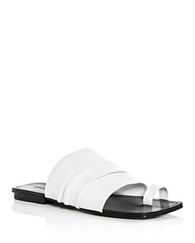 Shop Sigerson Morrison Women's Abbe Leather Slide Sandals In Ivory