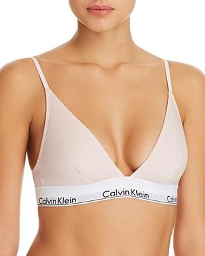 Calvin Klein Modern Cotton Multi-way Convertible Triangle Wireless Bralette  In Nympth's Thigh