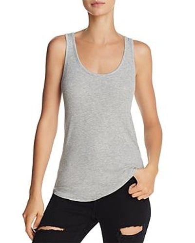 Shop Splendid 2x1 Rib-knit Tank In Heather Gray