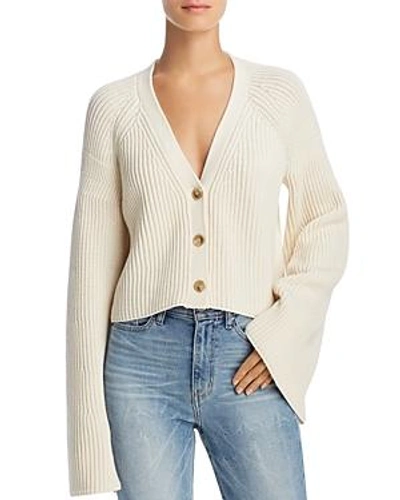 Shop Elizabeth And James Cabot Merino Wool & Cashmere Cardigan In Ivory