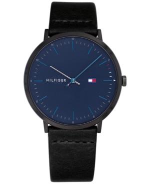 tommy hilfiger blue leather watch
