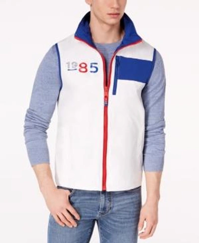 Shop Tommy Hilfiger Men's Ashby Logo-print Vest, Created For Macy's In Snow White
