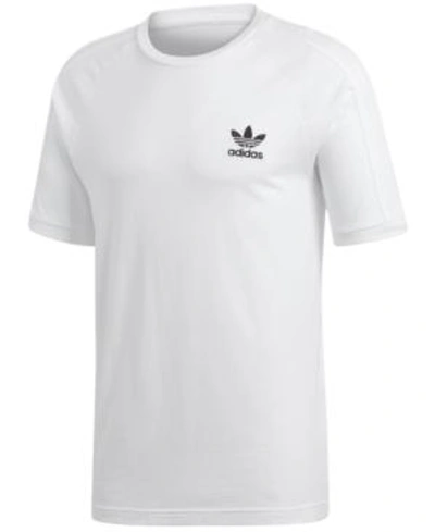 Shop Adidas Originals Men's California 3-stripes T-shirt In White