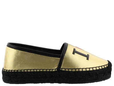 Shop Dolce & Gabbana Espadrilles In Gold