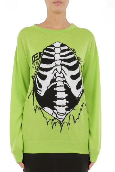 Shop Jeremy Scott 20th Anniversary Sweater In Lime