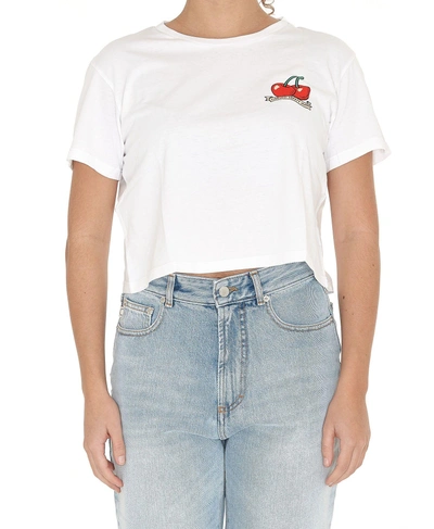 Shop Fiorucci Vintage Cherries Tshirt In White