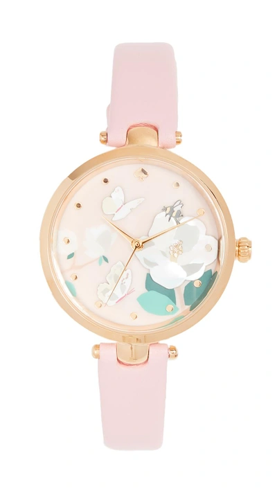 Shop Kate Spade Holland Floral Watch, 34mm In Gold