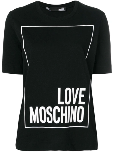 Shop Love Moschino Logo Print T-shirt