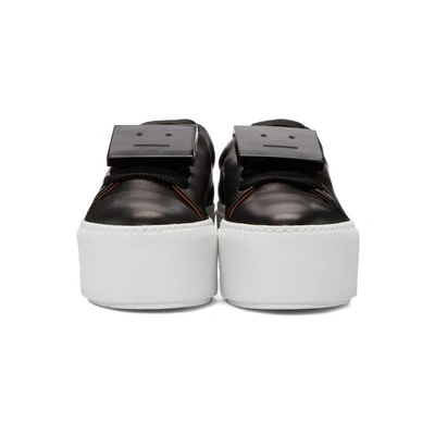 Shop Acne Studios Black And White Drihanna Nappa Sneakers In Blk/white