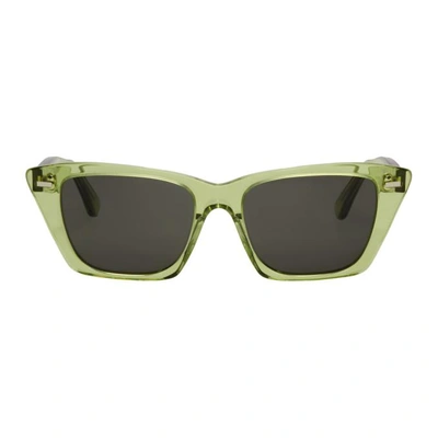 Shop Acne Studios Green Ingridh Sunglasses In Green/black