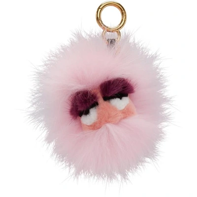 Shop Fendi Pink Bag Bugs Keychain