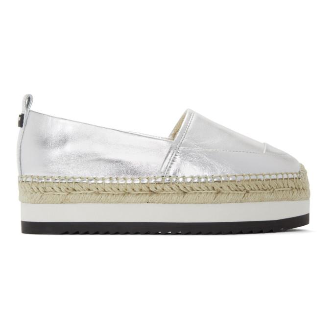silver platform espadrilles