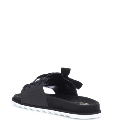 Shop Roger Vivier Slidy Viv' Etiquette Slides In Black