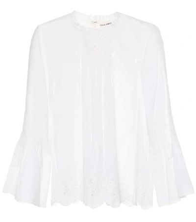 Shop Ulla Johnson Halsey Cotton And Linen Top In White